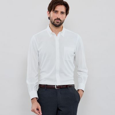 ＜MACKINTOSH LONDON (Men)＞【ＦＬＥＸ　ＪＥＲＳＥＹ】交編鹿の子ジャージーボタンダウンシャツ