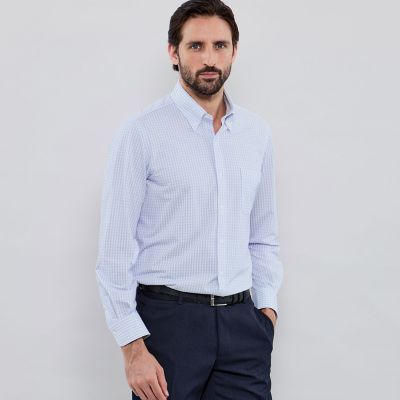 ＜MACKINTOSH LONDON (Men)＞【ＦＬＥＸ　ＪＥＲＳＥＹ】チェックプリントジャージーシャツ