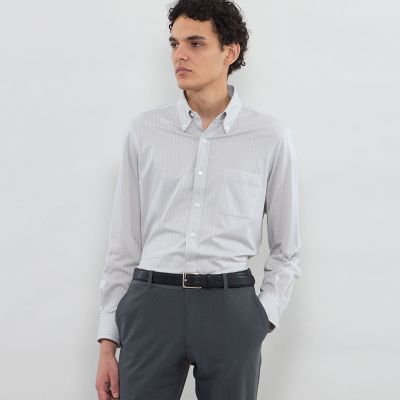Mackintosh MACKINTOSH LONDON (Men)/マッキントッシュ ロンドン【LEON掲載】【FLEX JERSEY】ドビージャカードジャージー ボタンダウンシャツ 43ベージュ4 トップス【三越伊勢丹/公式】