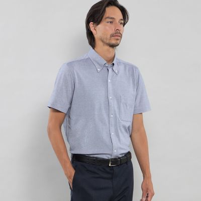 ＜MACKINTOSH LONDON (Men)＞【ＦＬＥＸ　ＪＥＲＳＥＹ】交編鹿の子ジャージー半袖シャツ