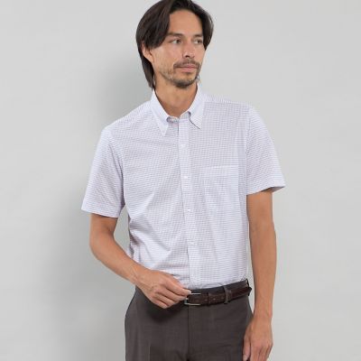 ＜MACKINTOSH LONDON (Men)＞【ＦＬＥＸ　ＪＥＲＳＥＹ】ジオメトリックジャージー半袖シャツ