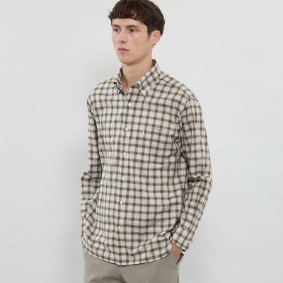 ＜MACKINTOSH LONDON (Men)＞ピーチチェックボタンダウンシャツ