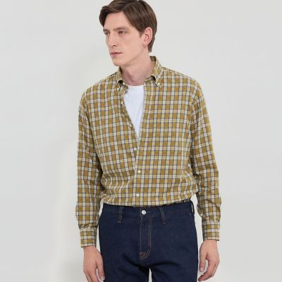 ＜MACKINTOSH LONDON (Men)＞コットンカシミヤチェックボタンダウンシャツ