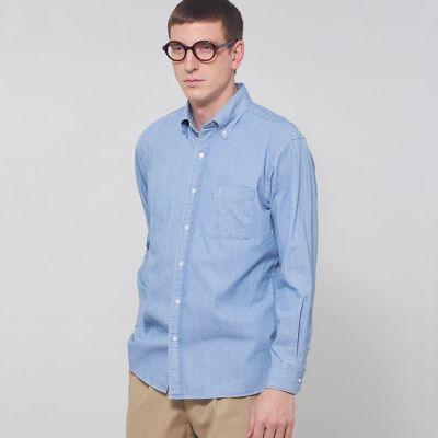 ＜MACKINTOSH LONDON (Men)＞ノンツイストコットンデニムボタンダウンシャツ