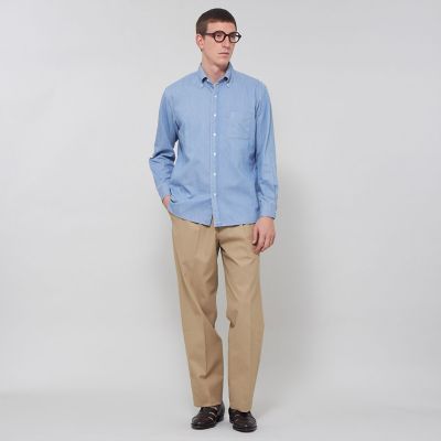 ノンツイストコットンデニムボタンダウンシャツ | MACKINTOSH LONDON