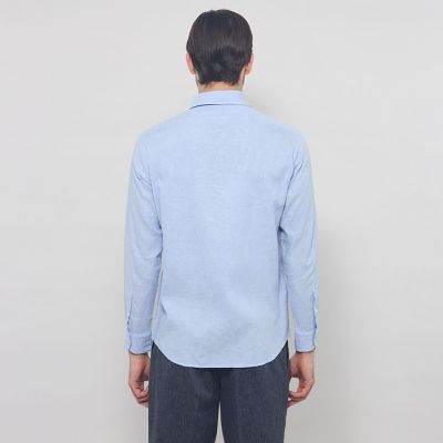 【ＬＥＯＮ掲載】ストレッチリネンワイドカラーシャツ