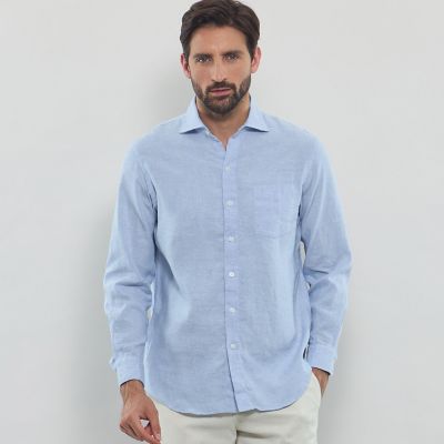 LEON掲載】ストレッチリネンワイドカラーシャツ | MACKINTOSH