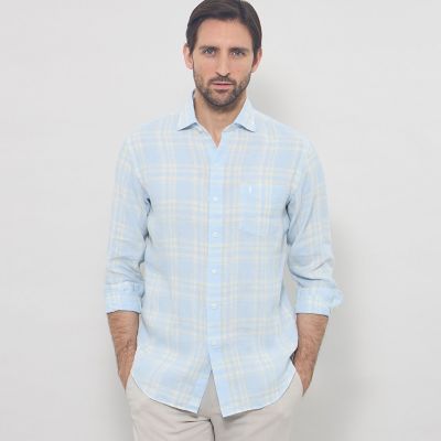 リネンチェックワイドカラーシャツ | MACKINTOSH LONDON (Men