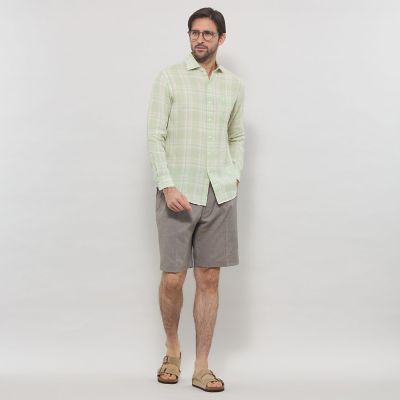リネンチェックワイドカラーシャツ | MACKINTOSH LONDON (Men