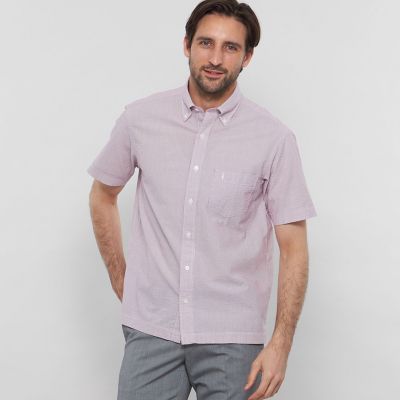 ＜MACKINTOSH LONDON (Men)＞【ＷＥＢ・一部店舗限定】シアサッカーストライプ半袖ボタンダウンシャツ