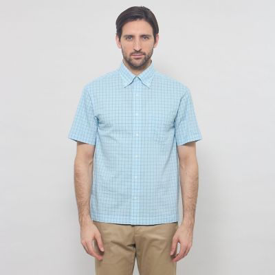 シアサッカー半袖ボタンダウンシャツ | MACKINTOSH LONDON (Men
