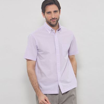 シアサッカー半袖ボタンダウンシャツ | MACKINTOSH LONDON (Men