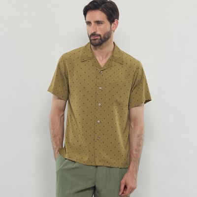 ＜MACKINTOSH LONDON (Men)＞【ＬＥＯＮ掲載】小紋プリントオープンカラーシャツ