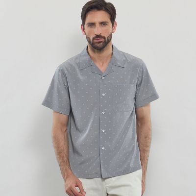 ＜MACKINTOSH LONDON (Men)＞【ＷＥＢ・一部店舗限定】フラワー小紋プリントオープンカラーシャツ