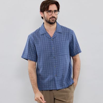 ＜MACKINTOSH LONDON (Men)＞ダブルガーゼチェックオープンカラーシャツ