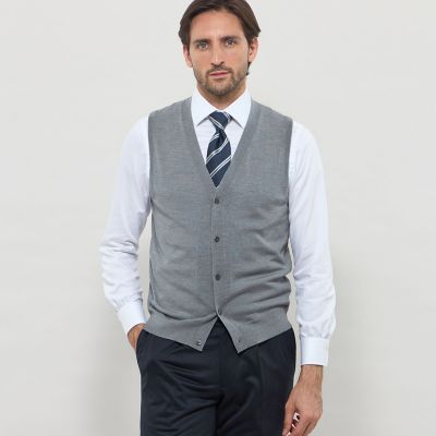 14ゲージウォッシャブルウールニットベスト | MACKINTOSH LONDON