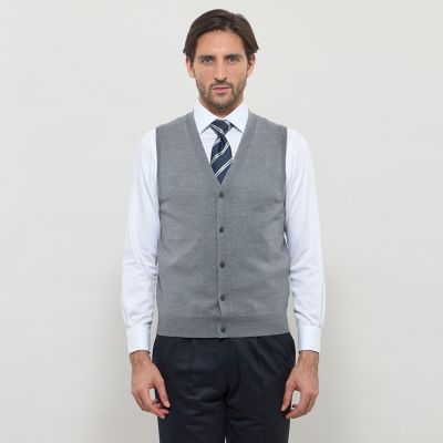 14ゲージウォッシャブルウールニットベスト | MACKINTOSH LONDON