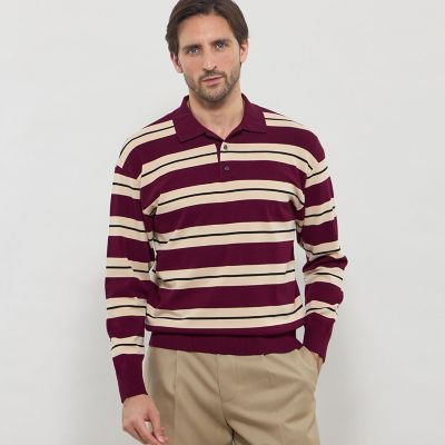 Mackintosh MACKINTOSH LONDON (Men)/マッキントッシュ ロンドン【LEON掲載】ラガーニットシャツ 18レッド3 トップス【三越伊勢丹/公式】