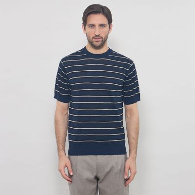 新品 MACKINTOSH LONDON 半袖カットソー コットン ボーダー柄 eclat5月号掲載】ボーダーミックスTシャツ(トップス)｜MACKINTOSH