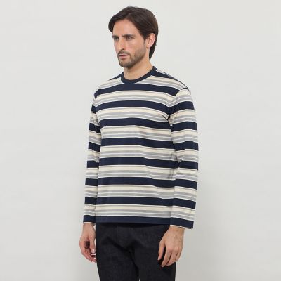 ボーダー ラガーシャツ ロンT ラガーボーダーロングスリーブTシャツ | MACKINTOSH LONDON (Men