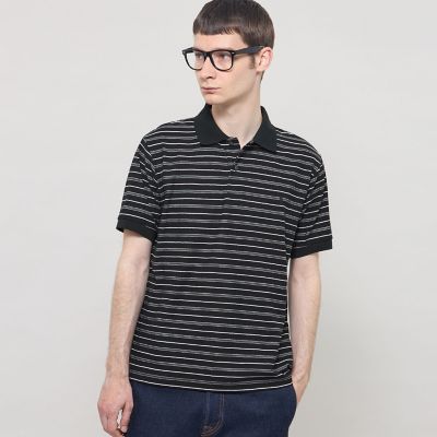 ロゴジャカードボーダーポロシャツ | MACKINTOSH LONDON (Men