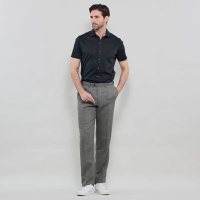 Adjustable Fit】ドビー1プリーツスラックス