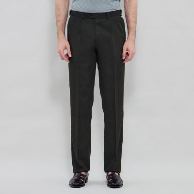 Adjustable Fit】ドビー1プリーツスラックス