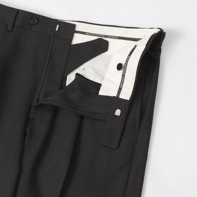 Adjustable Fit】ドビー1プリーツスラックス