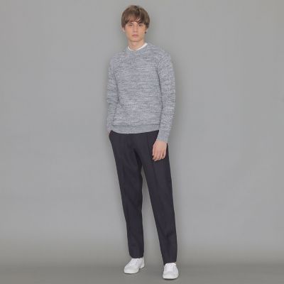 New Adjustable Fit】強撚グレンチェックスラックス