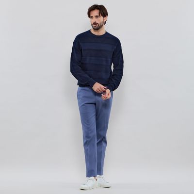 新品タグ付き　マッキントッシュロンドン　パンツ　ネイビー　サイズ86 ストレッチピケスリムチノパンツ | MACKINTOSH LONDON (Men