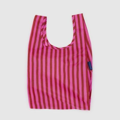 BAGGU/バグゥ ベイビーバグゥ　ピンク＆レッドペイント　ストライプ（５０８７２３６７）