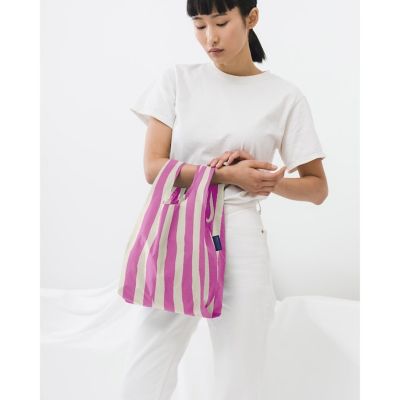 BAGGU タイガーストライプ ピンク ベイビーバグゥ ピンク＆レッドペイント ストライプ