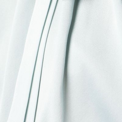 シルクサテンコンビ　ボウタイブラウス