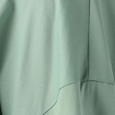 ストレッチブロード　ノーカラーシャツ