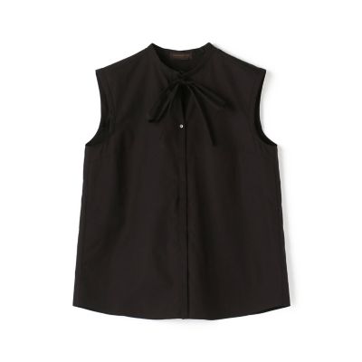 コンパクトコットンブロード　ボウタイシャツ