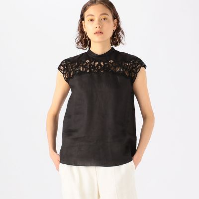 【セール】福袋/福箱ファッション通販 スワトーリネン スタンドネックブラウス | maison TOMORROWLAND トップス