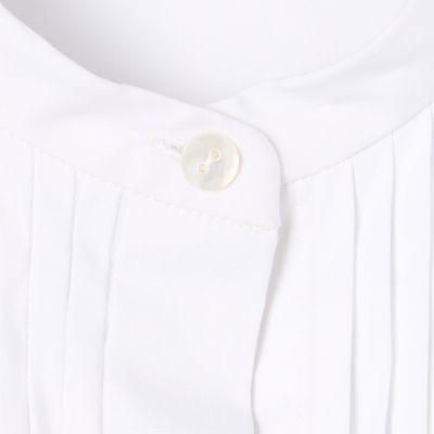 ストレッチブロード　ピンタックブラウス