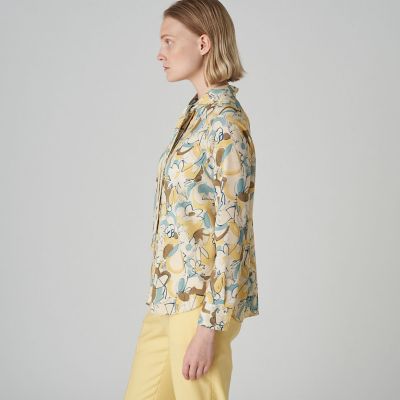 メロウフラワープリント ボウタイブラウス | maison TOMORROWLAND