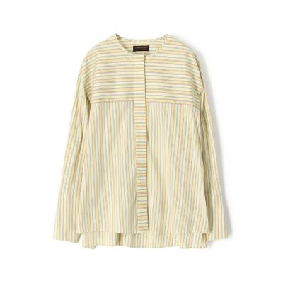 ＜maison TOMORROWLAND＞オルタネートストレッチ　ストライプボックスシャツ