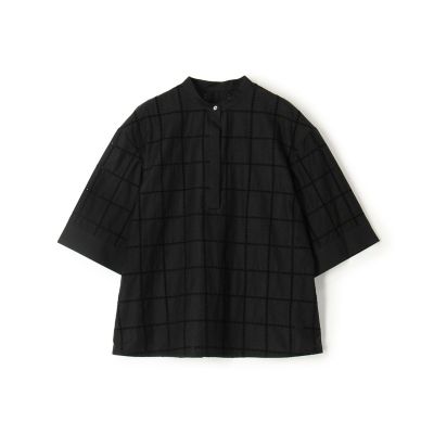 BLOCK CHECK STAND COLLAR SHIRT – PORTER CLASSIC KYOTO