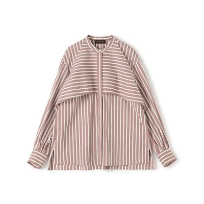 ストレッチブロードストライプ フレアヨークシャツ | maison