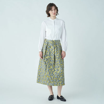 ストレッチブロード ピンタックブラウス | maison TOMORROWLAND