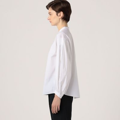 新品 TOMORROWLAND ストレッチブロード フレアヨークブラウス 白 M TOMORROWLAND collection（トゥモローランドコレクション）の