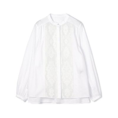 ＜maison TOMORROWLAND＞オーナメントエンブロイダリー　コンビブラウス