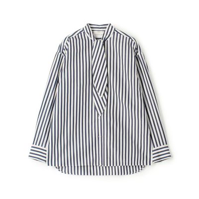 ＜maison TOMORROWLAND＞ボールドストライプ　リボンブラウス