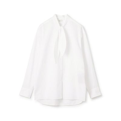 未使用タグ付き　トゥモローランド　夏物　ブラウス　リボン　シルク　M コンパクトブロード リボンブラウス | maison TOMORROWLAND/メゾン