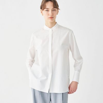 コンパクトブロード シフォンボウタイブラウス | maison