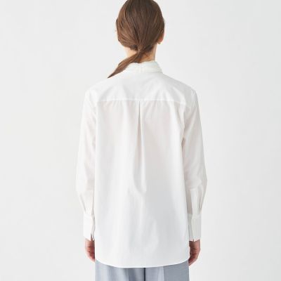 コンパクトブロード シフォンボウタイブラウス