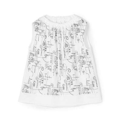 ＜maison TOMORROWLAND＞キッチンエンブロイダリー　ネックギャザーブラウス