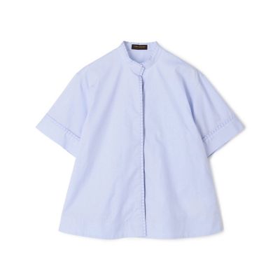 コンパクトブロード　プリーツラインブラウス